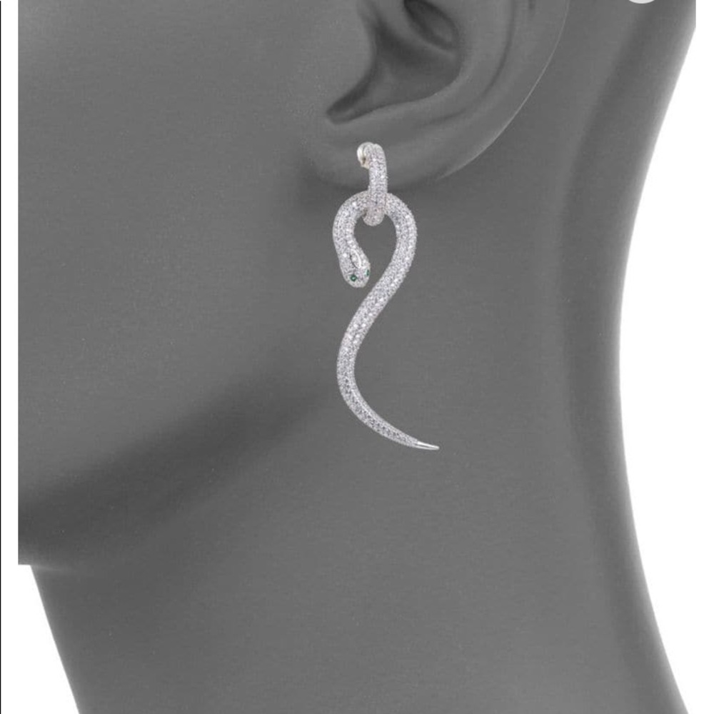 NIB Stunning Crystal Snake Earrings